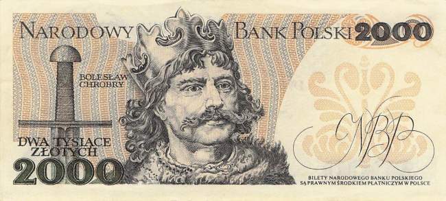 2000 Zloty Polen p147c 1982